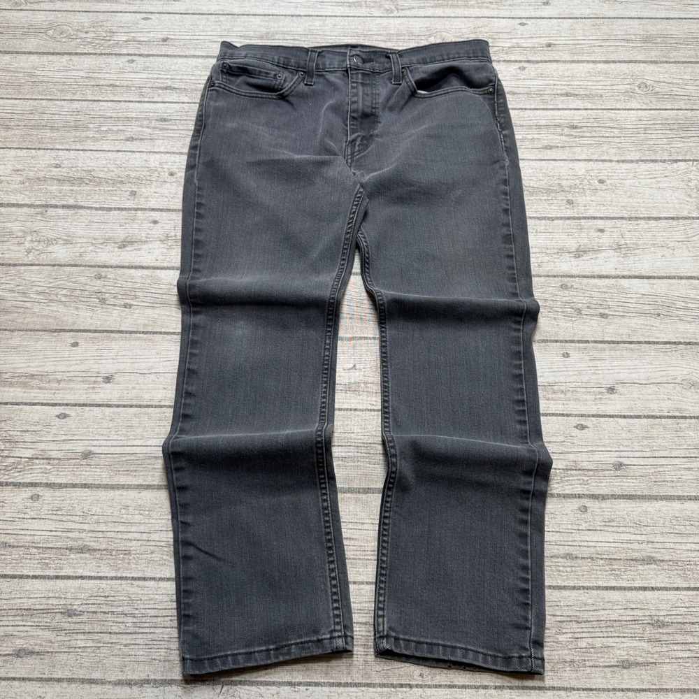 Levi's 511 Jeans Men's 34x30 Black Faded Denim Straight Leg Slim Fit Black Label